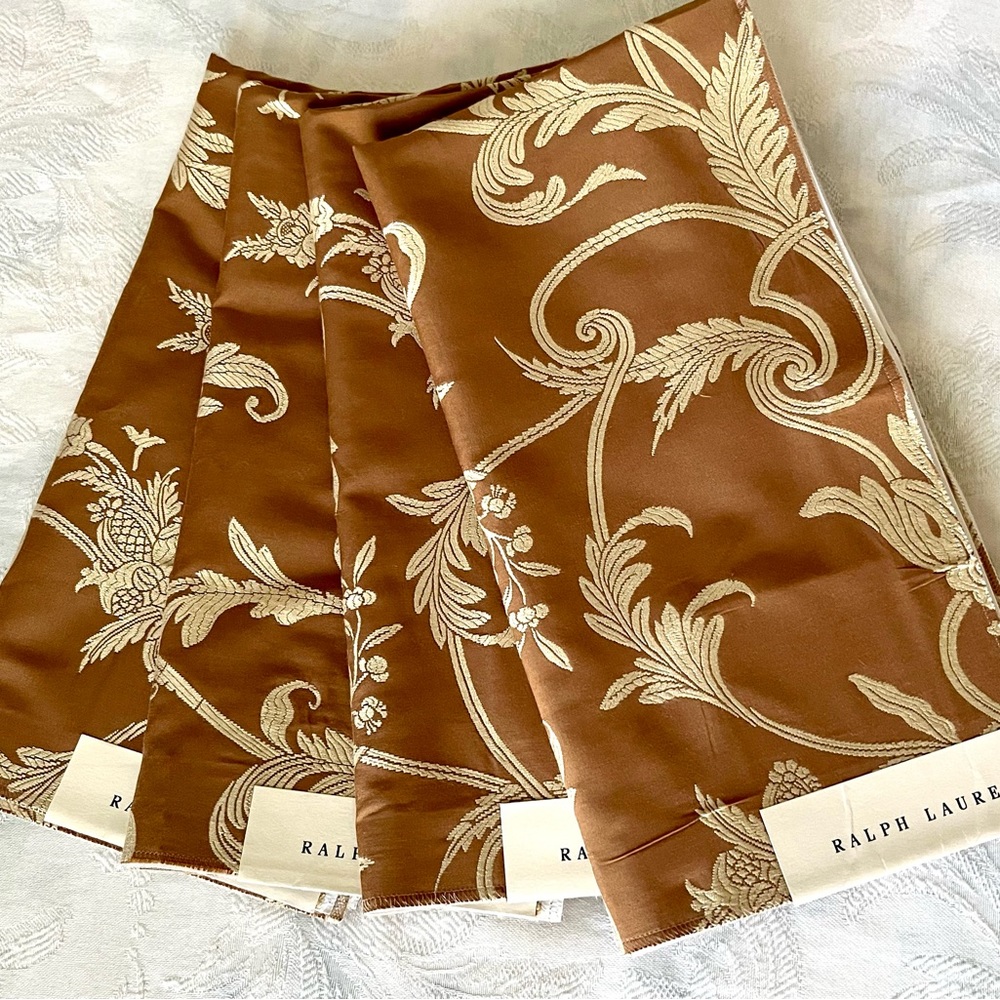 Ralph Lauren Fabric Remnants - 4 pieces, 26” x 26”